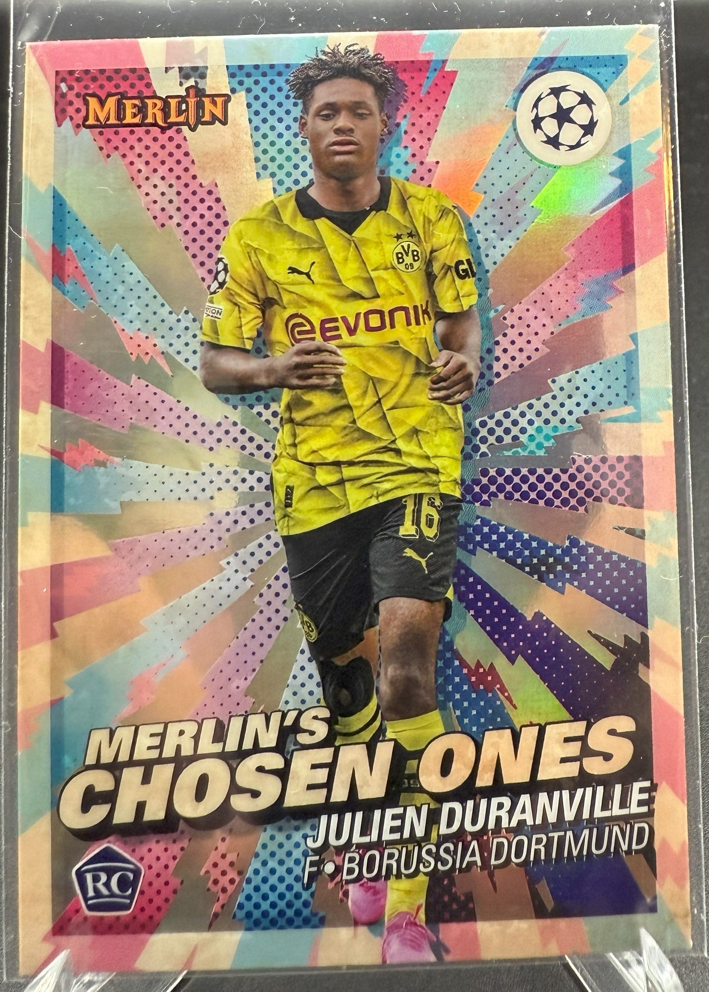 2023-24 Merlin UEFA Julien Duranville RC Chosen Ones #MC-7