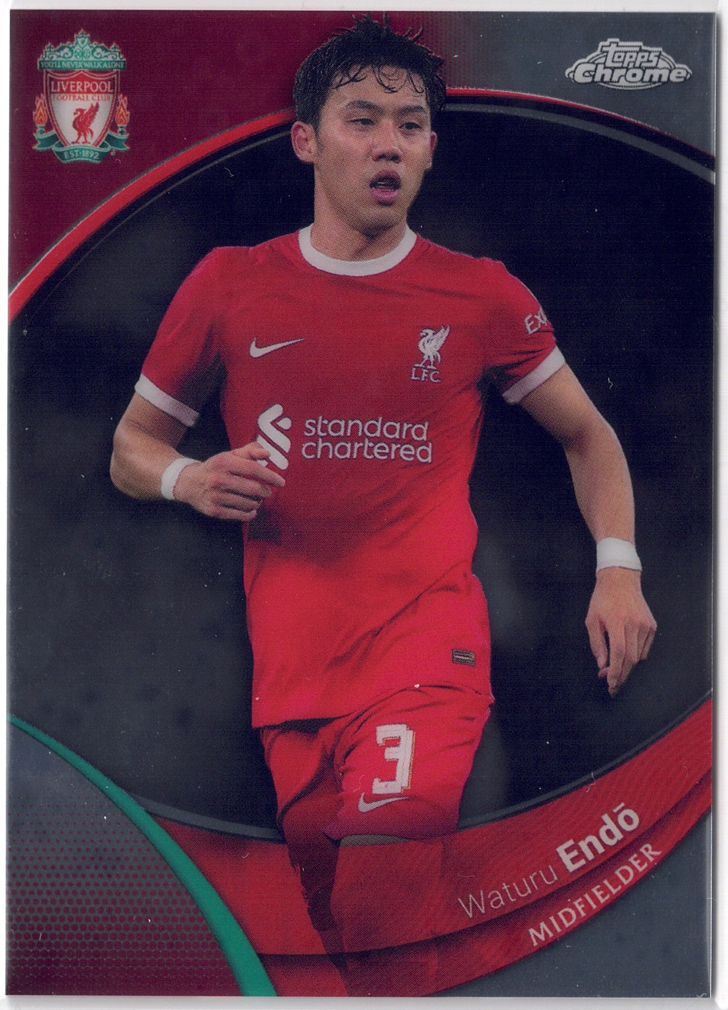 2023-24 Topps Chrome Liverpool FC #008 Wataru Endo