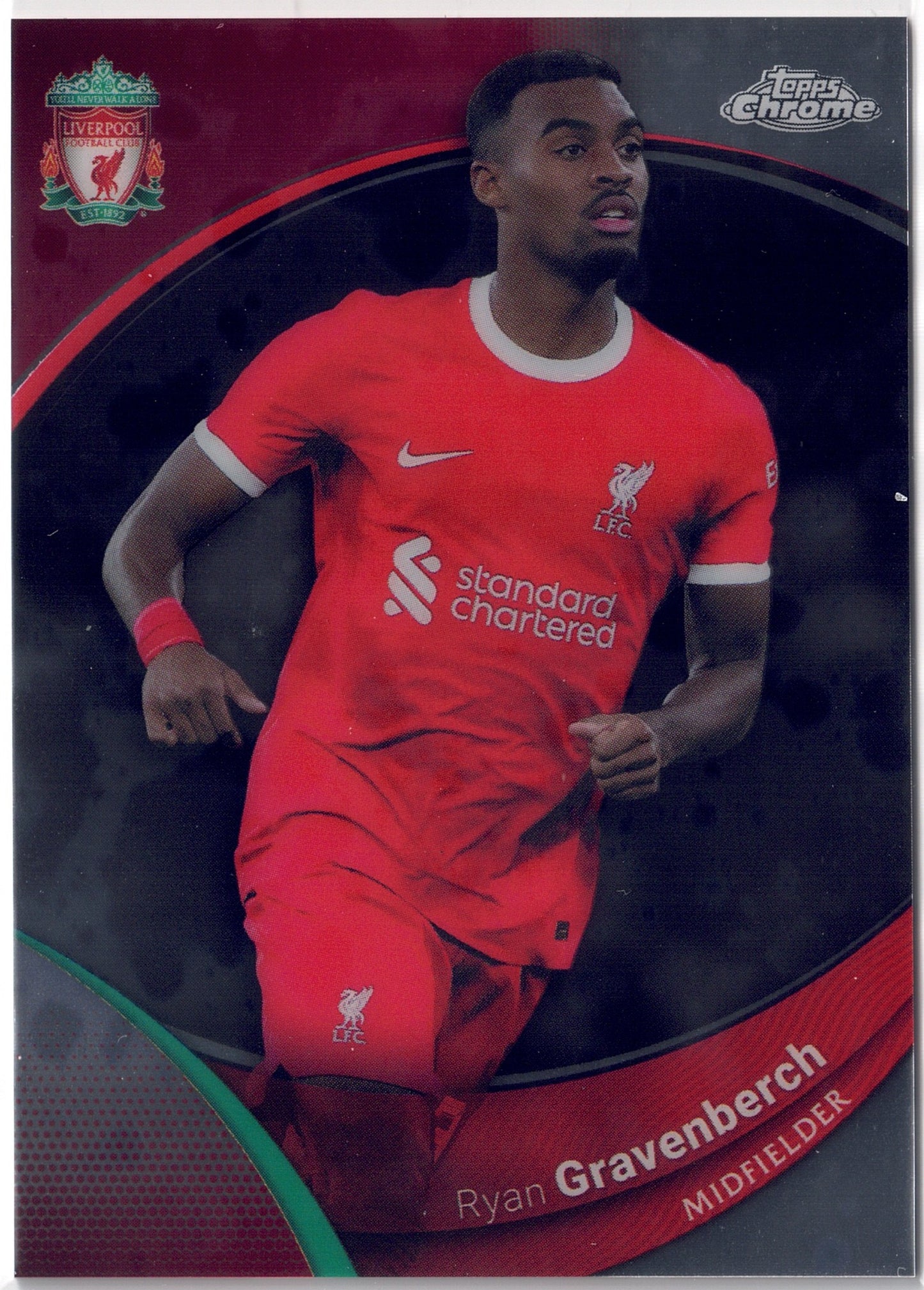 2023-24 Topps Chrome Liverpool FC #011 Ryan Gravenberch