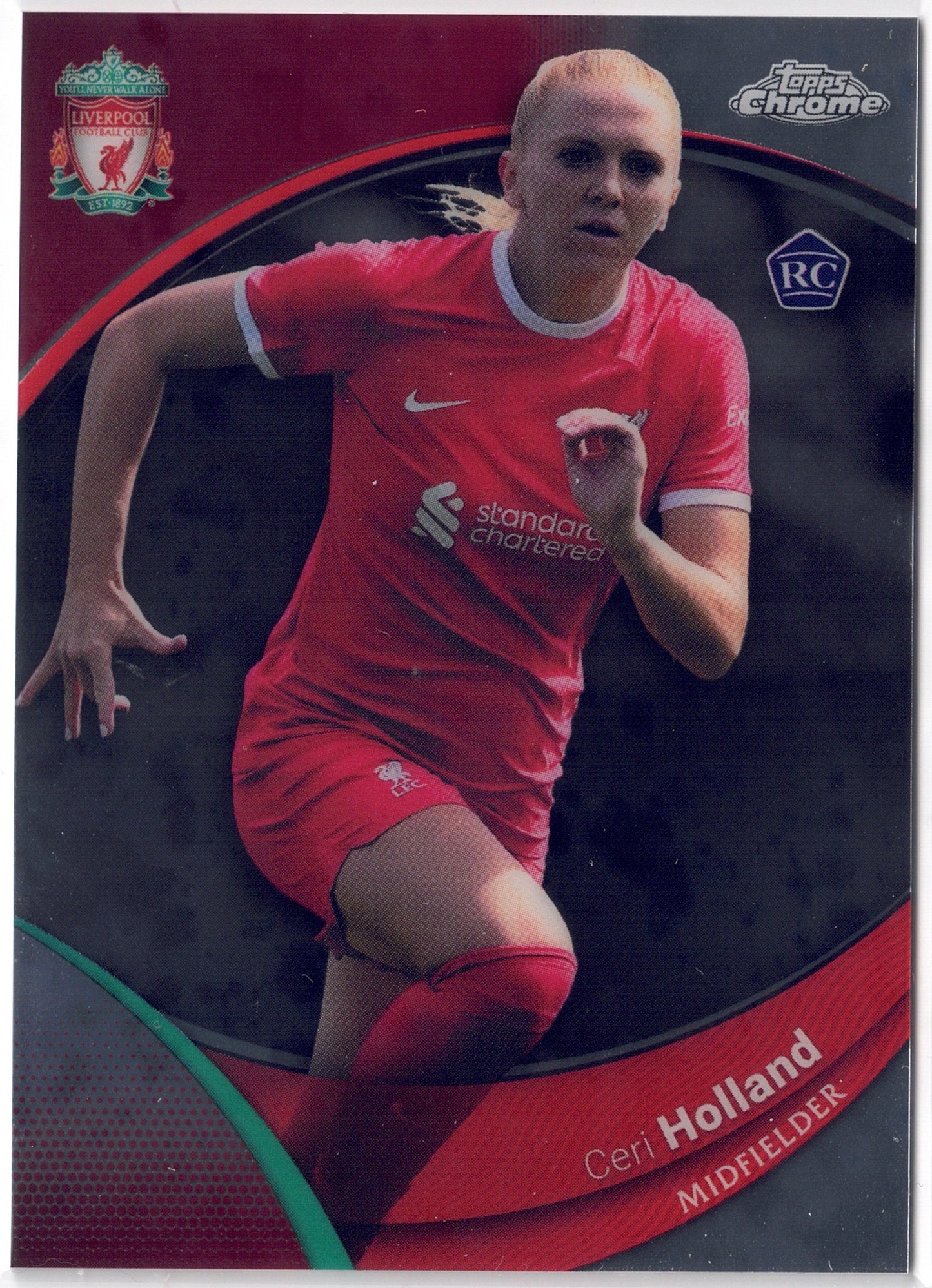 2023-24 Topps Chrome Liverpool FC #026 Ceri Holland RC