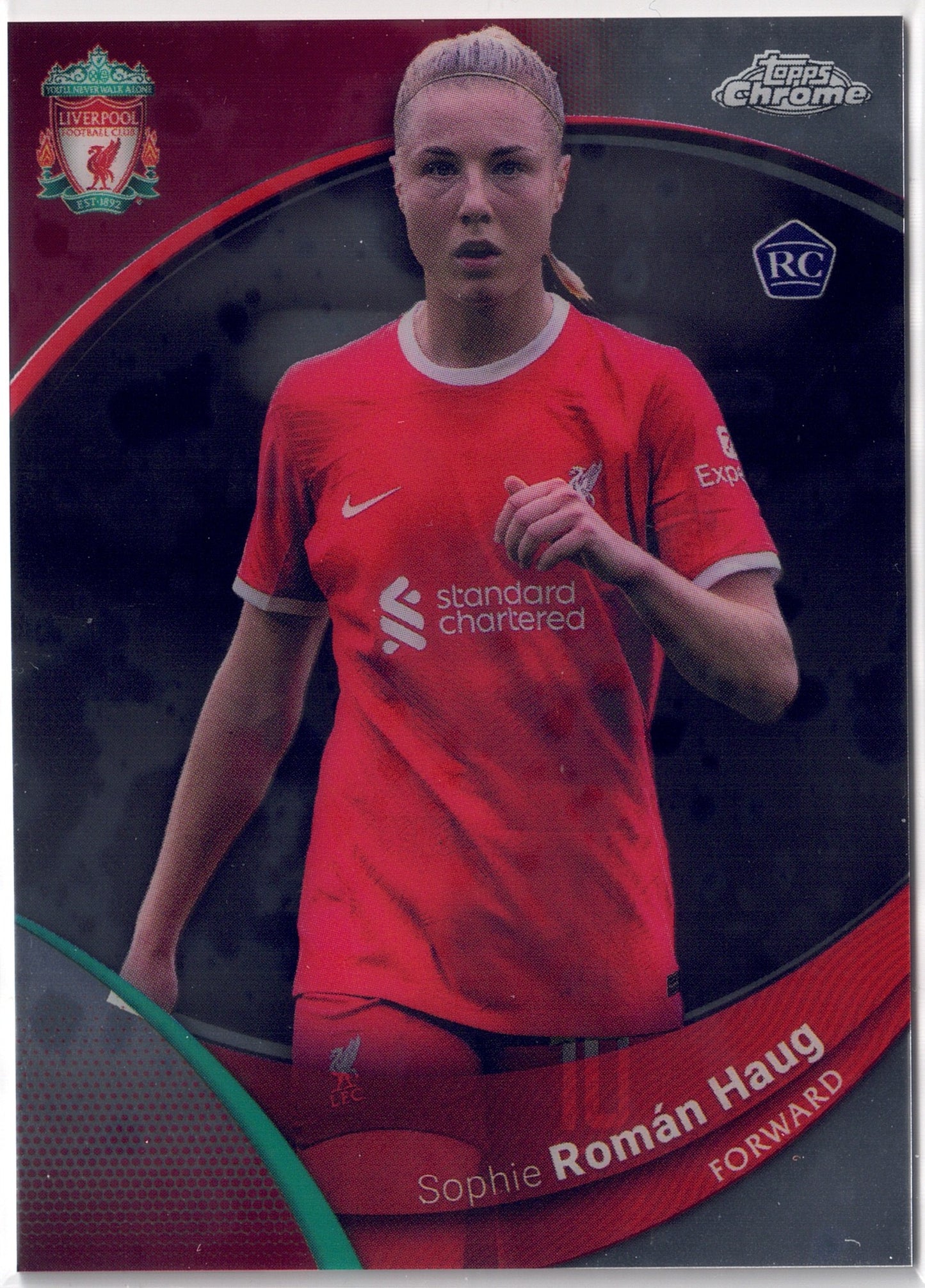 2023-24 Topps Chrome Liverpool FC #033 Sophie Roman Haug RC