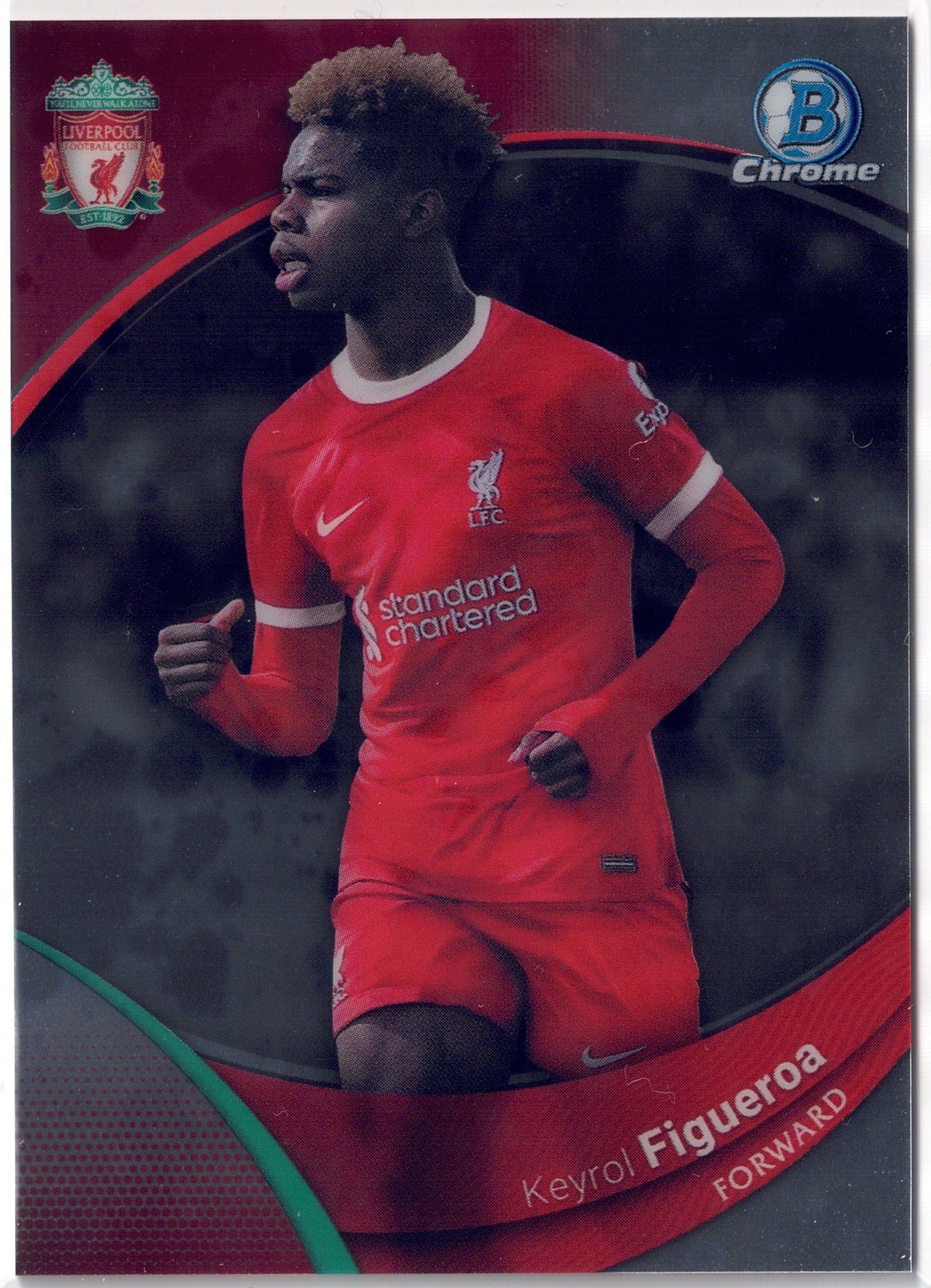 2023-24 Topps Chrome Liverpool FC #040 Keyrol Figueroa