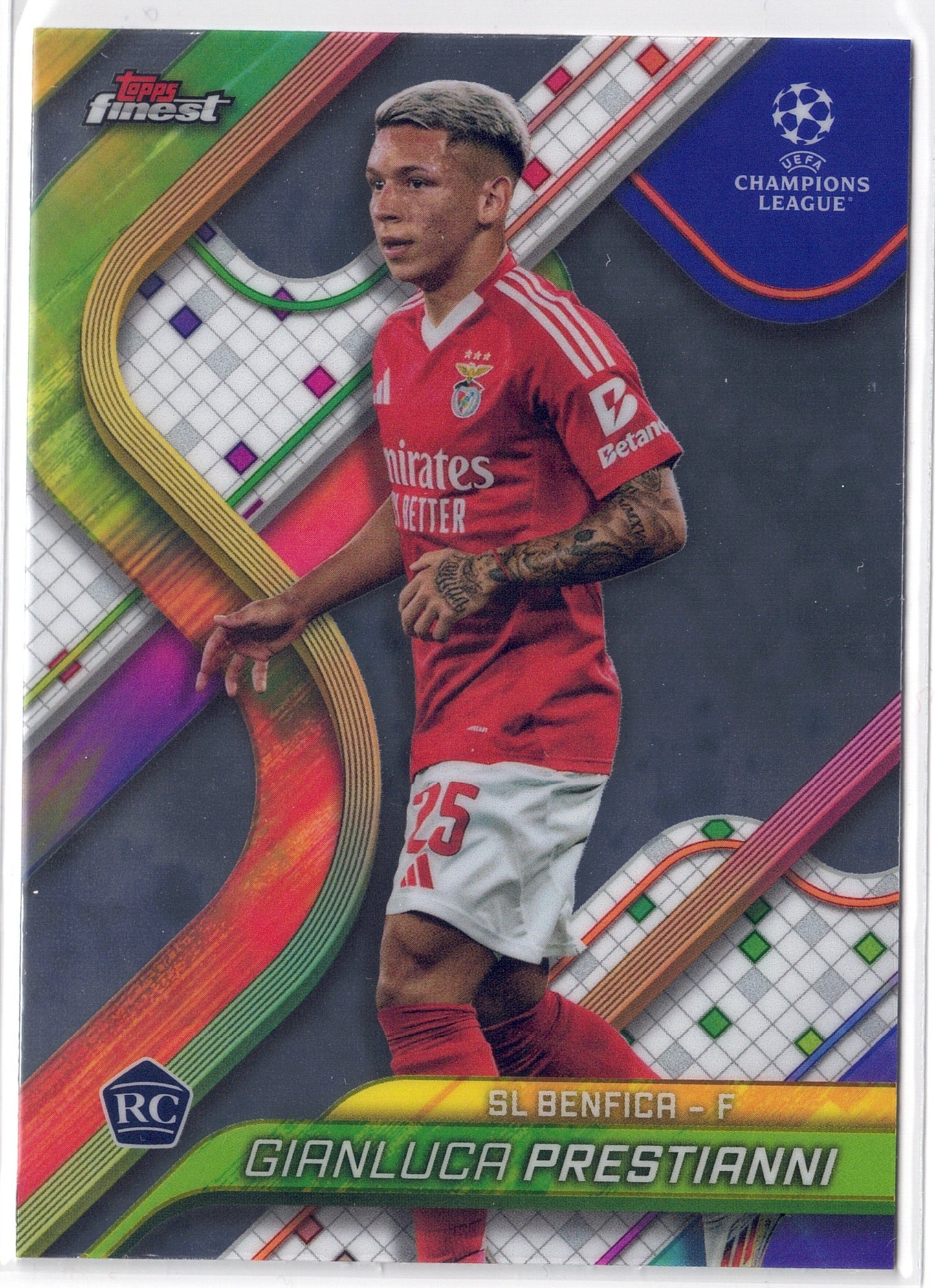2024-25 Topps Finest #026 Gianluca Prestianni RC