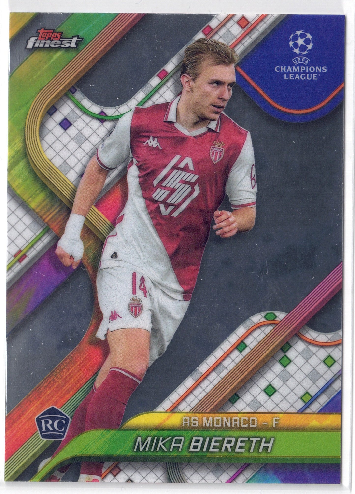 2024-25 Topps Finest #113 Mika Biereth RC