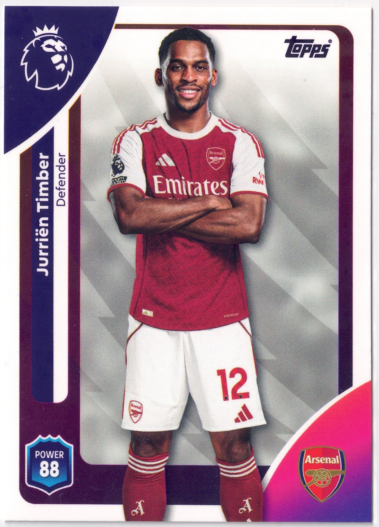 2025-26 Topps Premier League #005 Jurriën Timber