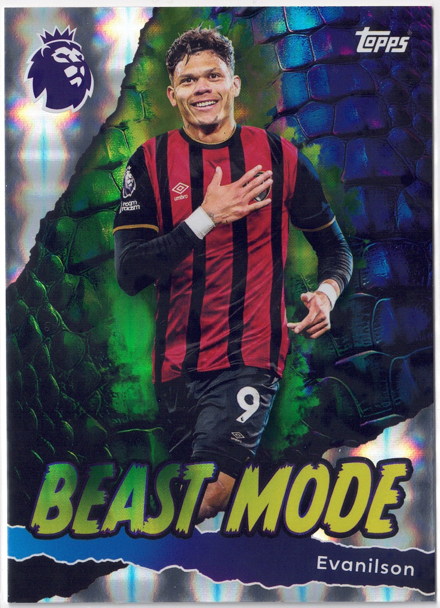 2025-26 Topps Premier League #423 Evanilson Beast Mode