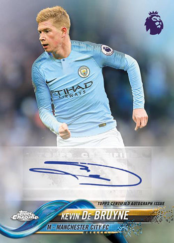 2018-19 Topps Chrome Premier League Kevin De Bruyne auto