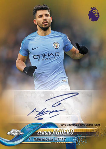 2018-19 Topps Chrome Premier League Sergio Aguero auto