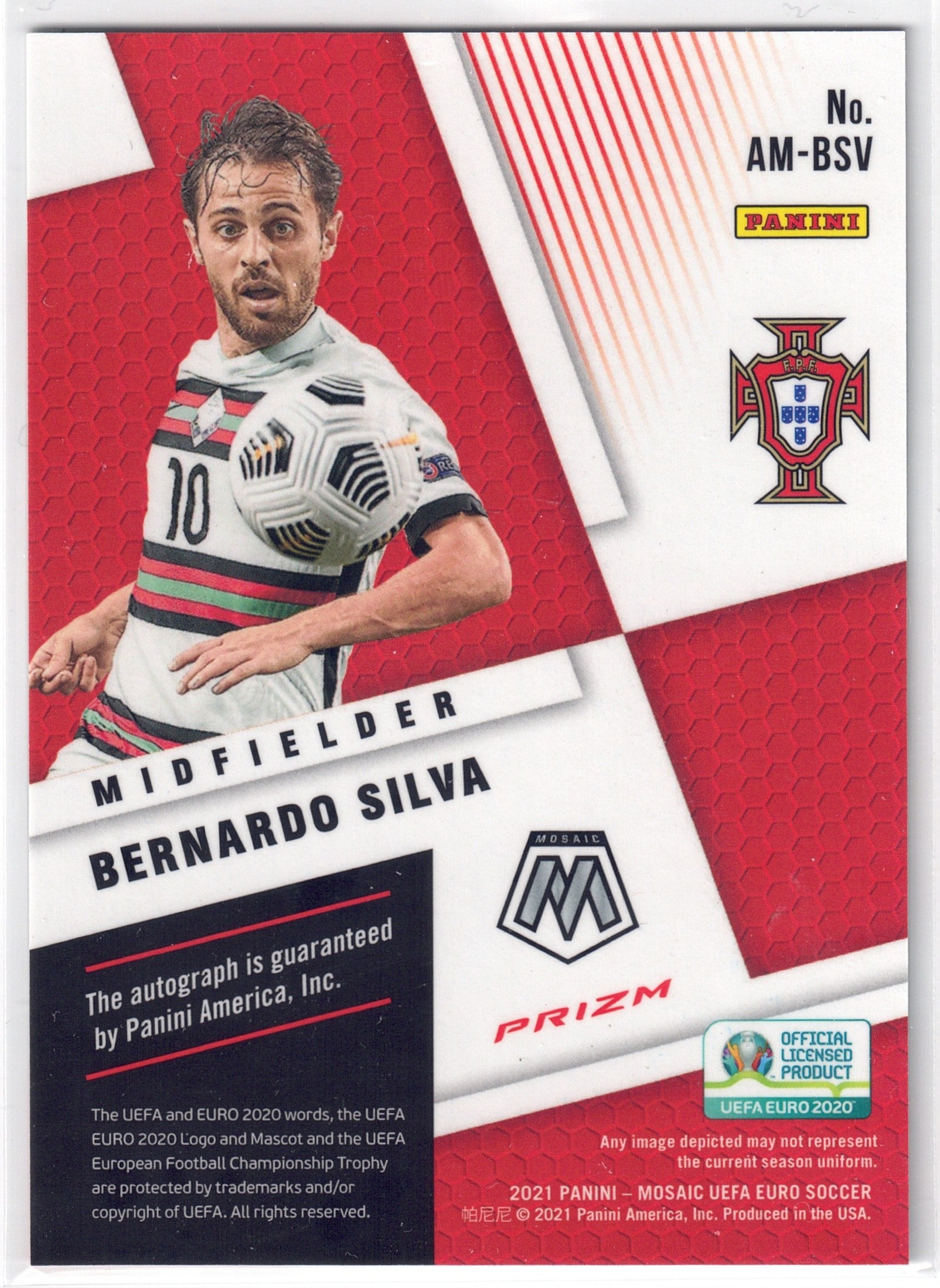 2020-21 Mosaic UEFA Euro 2020 Bernardo Silva auto-back