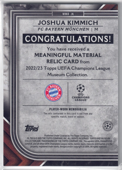 2022-23 Museum Collection Joshua Kimmich patch-back