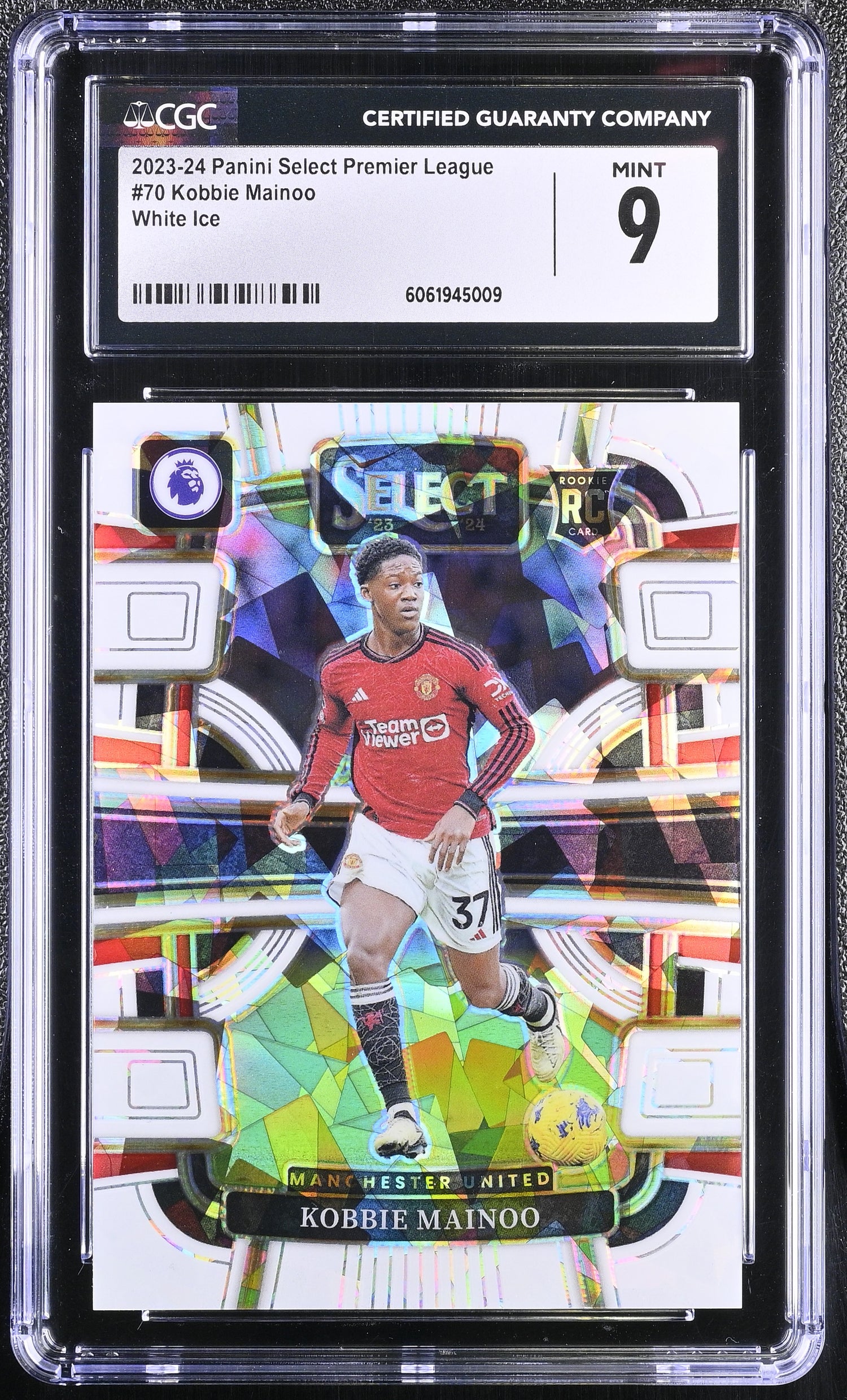 2023-24 Select Premier League #070 Kobbie Mainoo RC White Ice Front