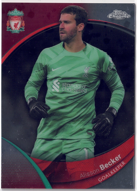 2023-24 Topps Chrome Liverpool FC #001 Alisson Becker
