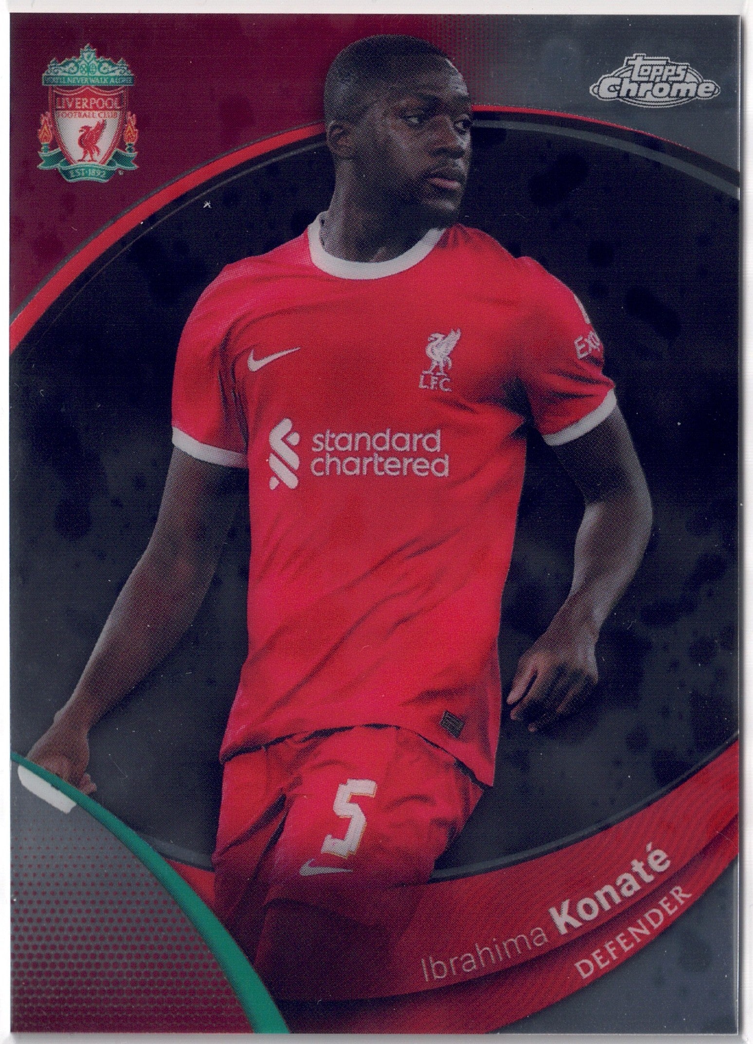 2023-24 Topps Chrome Liverpool FC #003 Ibrahima Konate