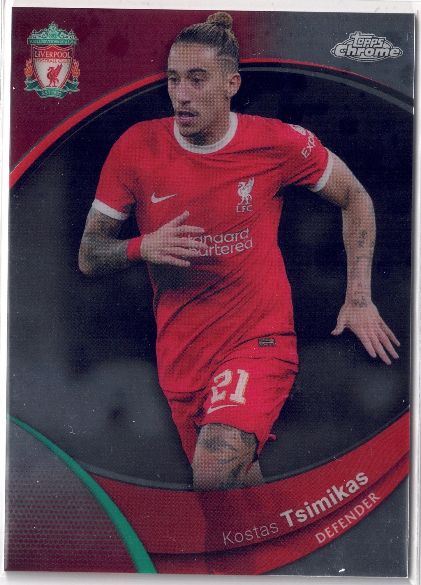 2023-24 Topps Chrome Liverpool FC #007 Kostas Tsimikas