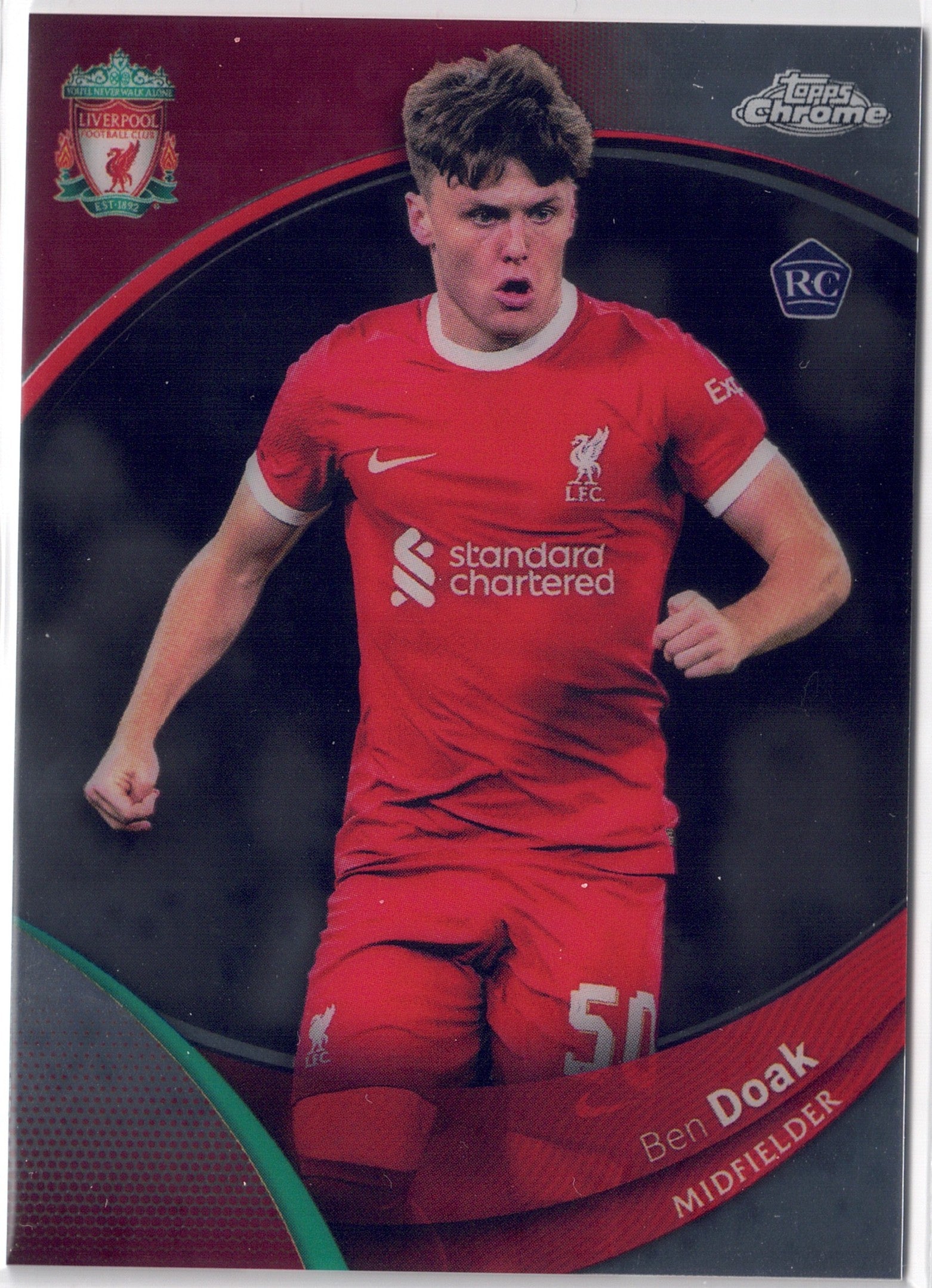 2023-24 Topps Chrome Liverpool FC #014 Ben Doak RC