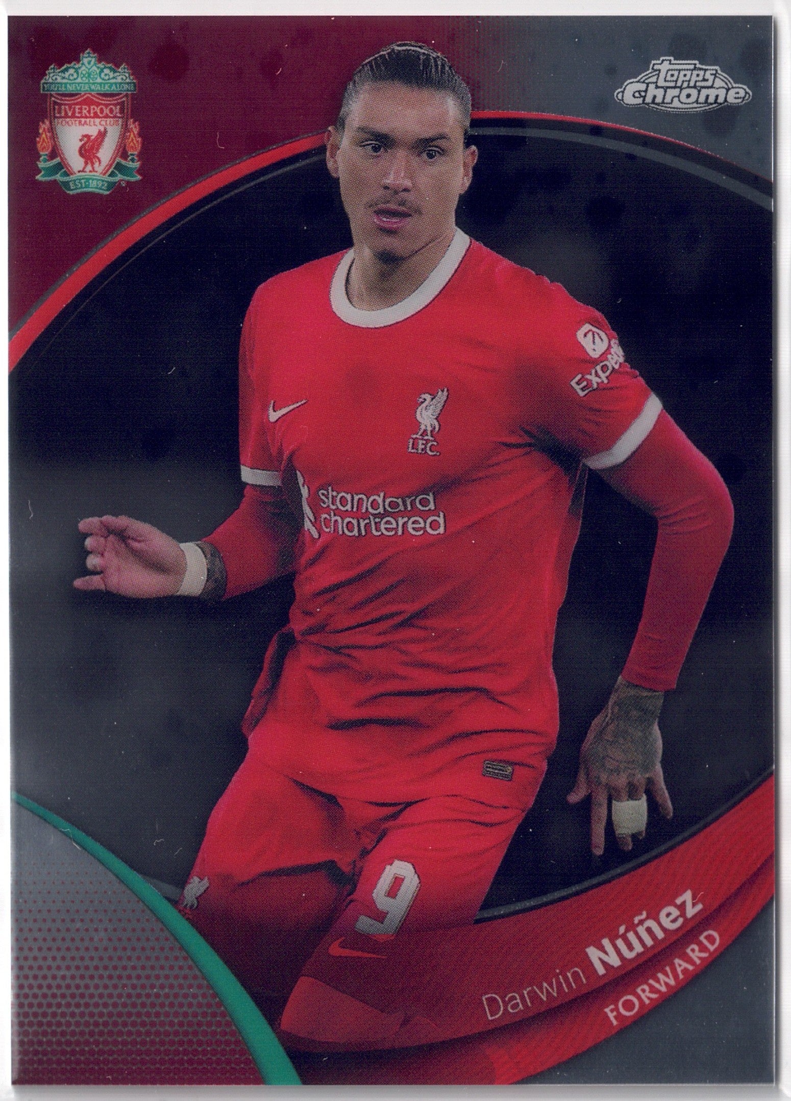2023-24 Topps Chrome Liverpool FC #020 Darwin Nuñez