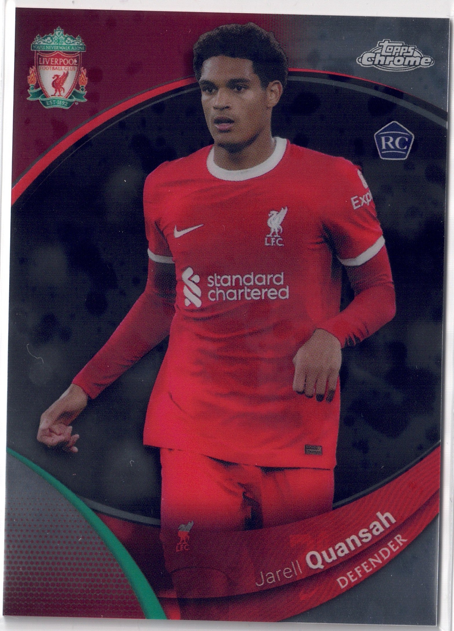 2023-24 Topps Chrome Liverpool FC #022 Jarell Quansah RC