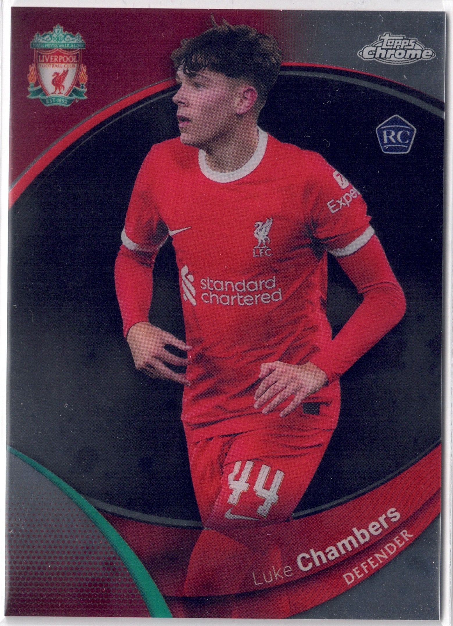 2023-24 Topps Chrome Liverpool FC #023 Luke Chambers RC