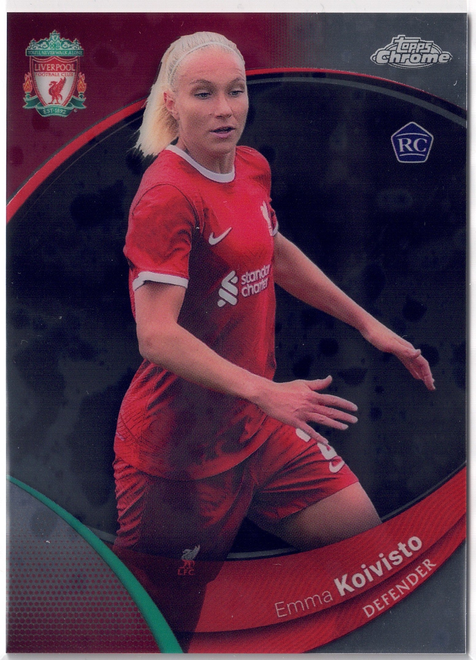 2023-24 Topps Chrome Liverpool FC #024 Emma Koivisto RC