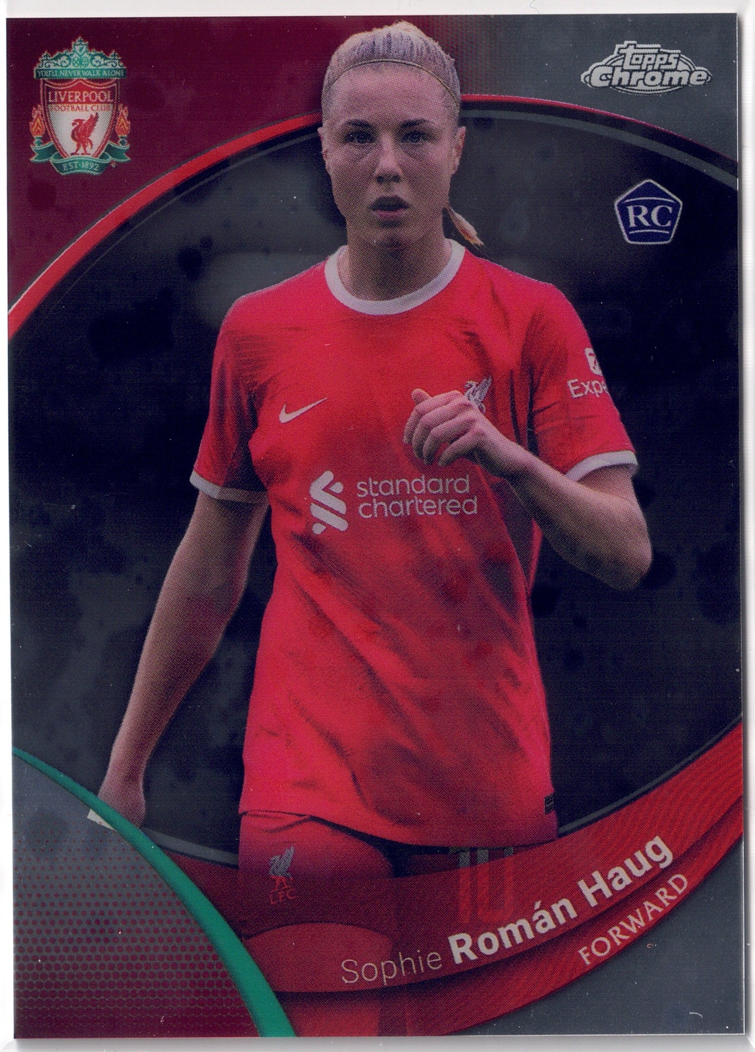 2023-24 Topps Chrome Liverpool FC #033 Sophie Roman Haug RC