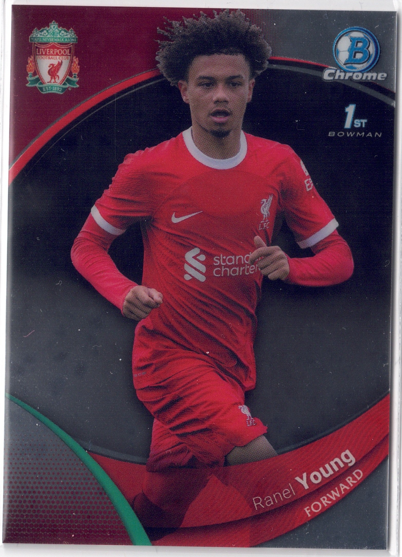 2023-24 Topps Chrome Liverpool FC #037 Ranel Young 1st Bowman