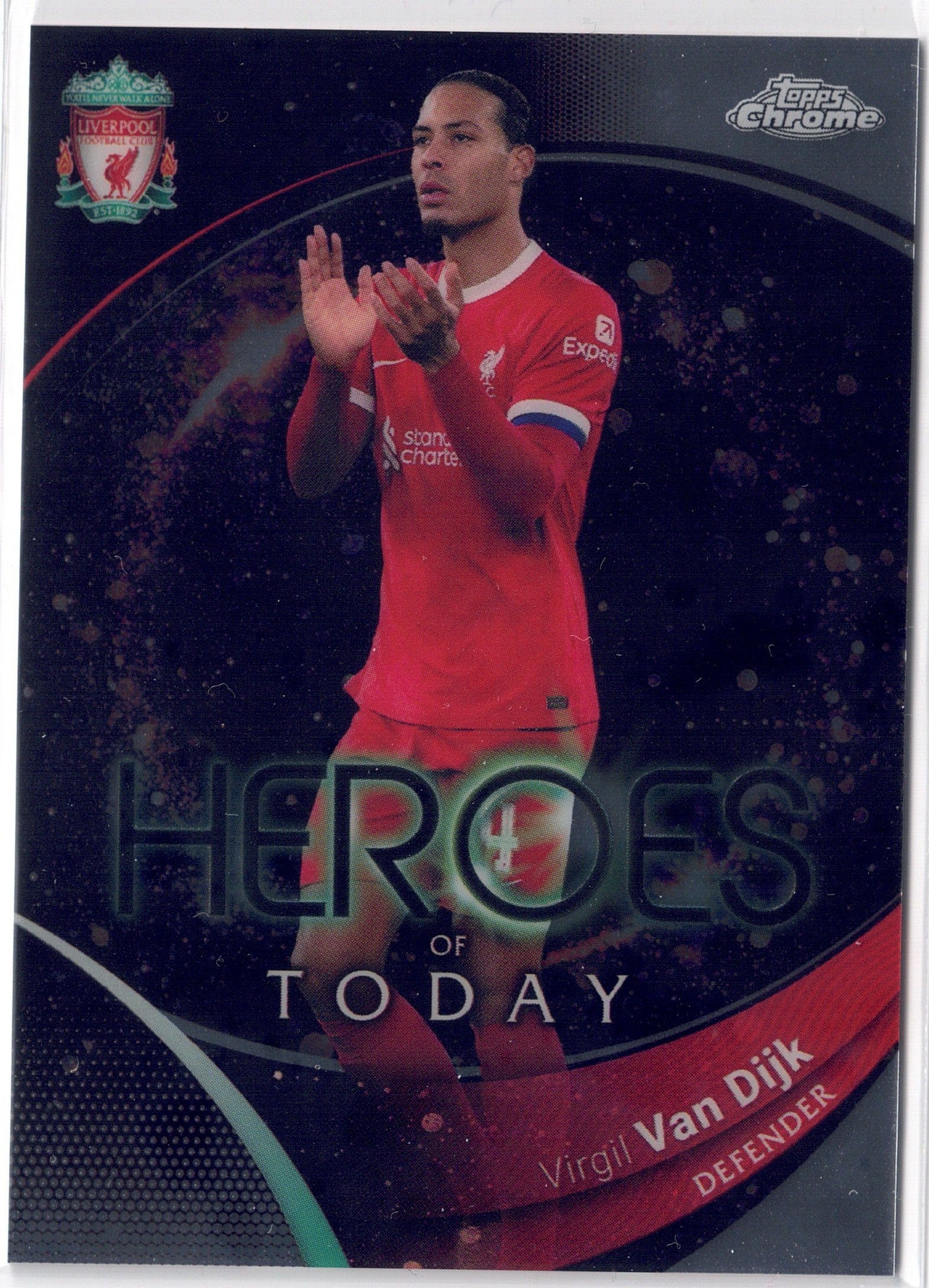 2023-24 Topps Chrome Liverpool FC #055 Virgil van Dijk