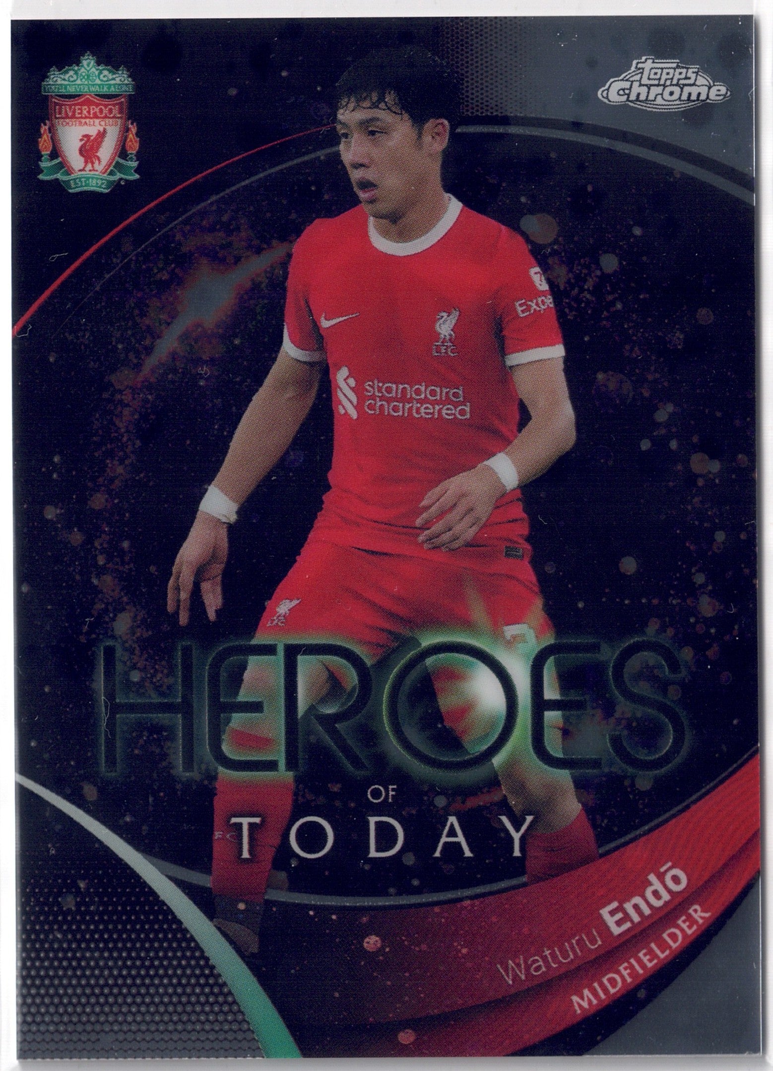 2023-24 Topps Chrome Liverpool FC #061 Waturu Endo