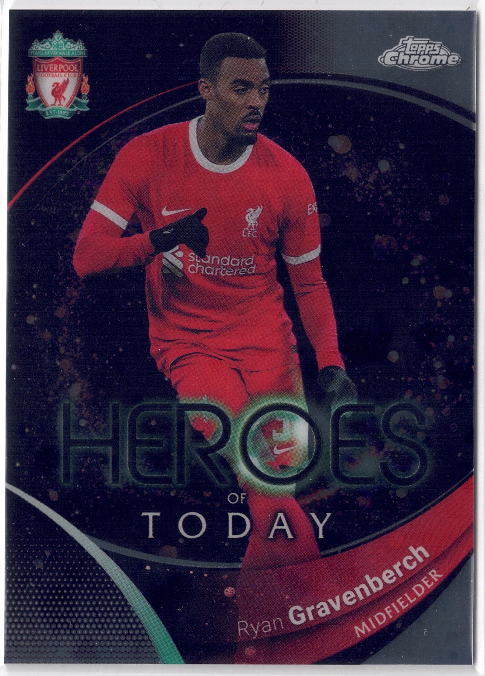 2023-24 Topps Chrome Liverpool FC #064 Ryan Gravenberch