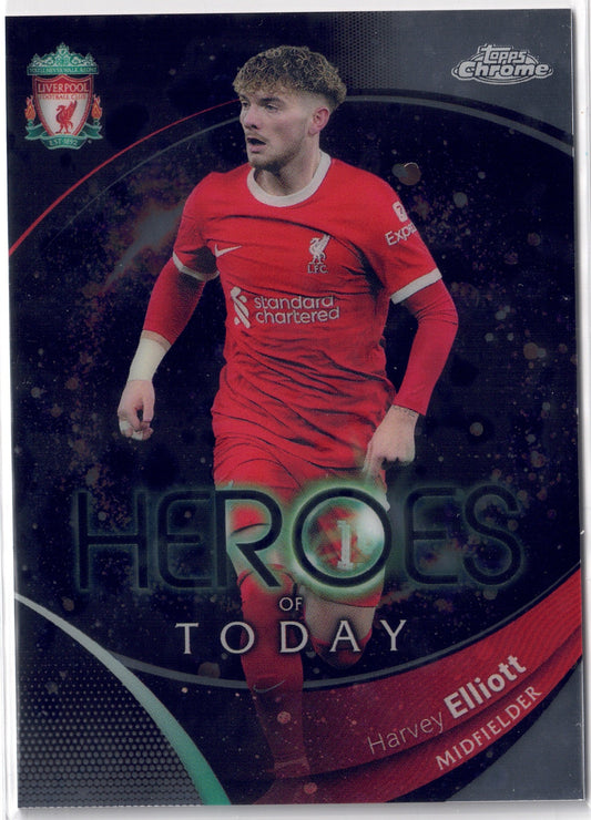 2023-24 Topps Chrome Liverpool FC #065 Harvey Elliott