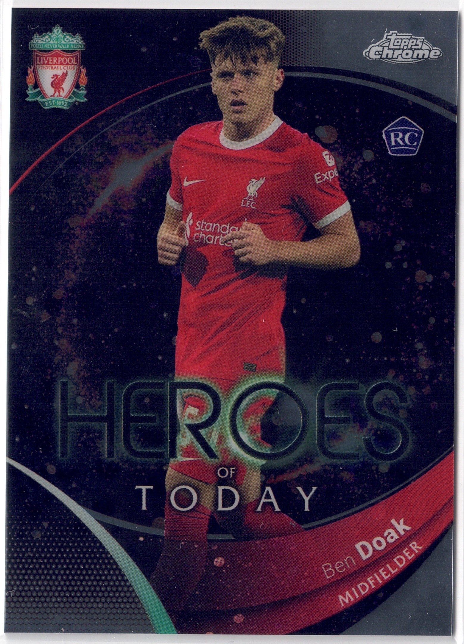 2023-24 Topps Chrome Liverpool FC #067 Ben Doak RC