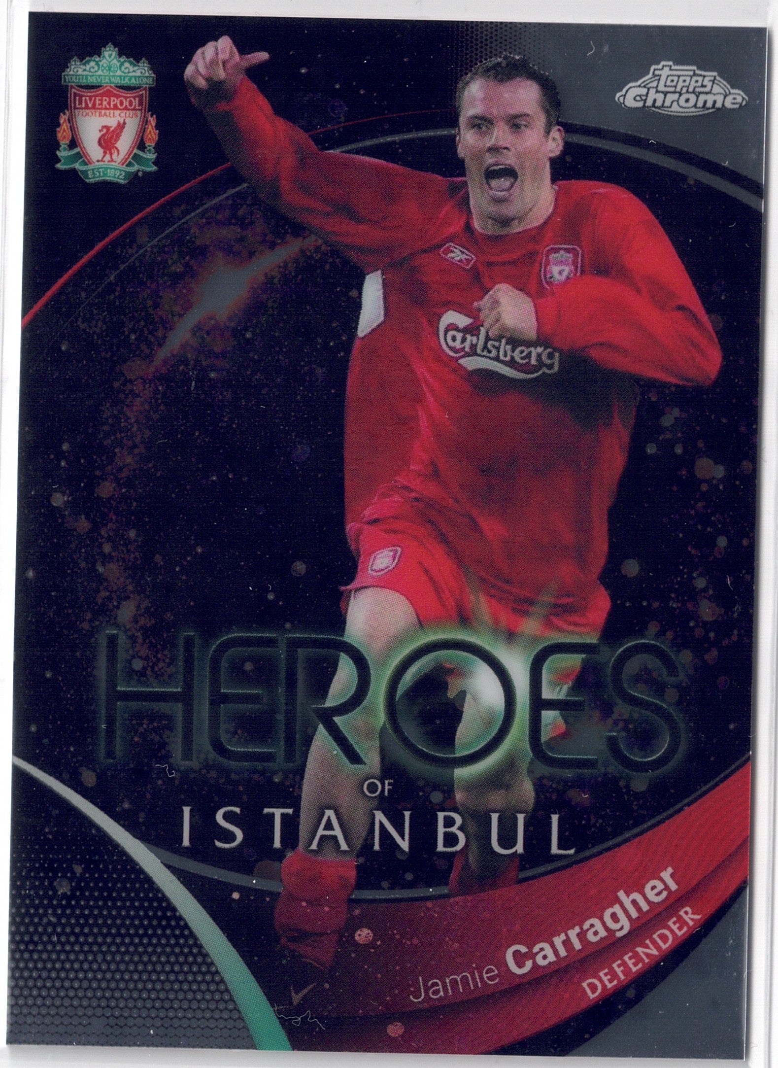 2023-24 Topps Chrome Liverpool FC #084 Jamie Carragher