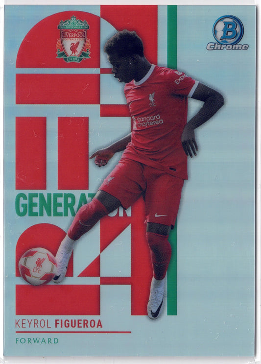 2023-24 Topps Chrome Liverpool FC #GR08 Keyrol Figueroa Generation Red