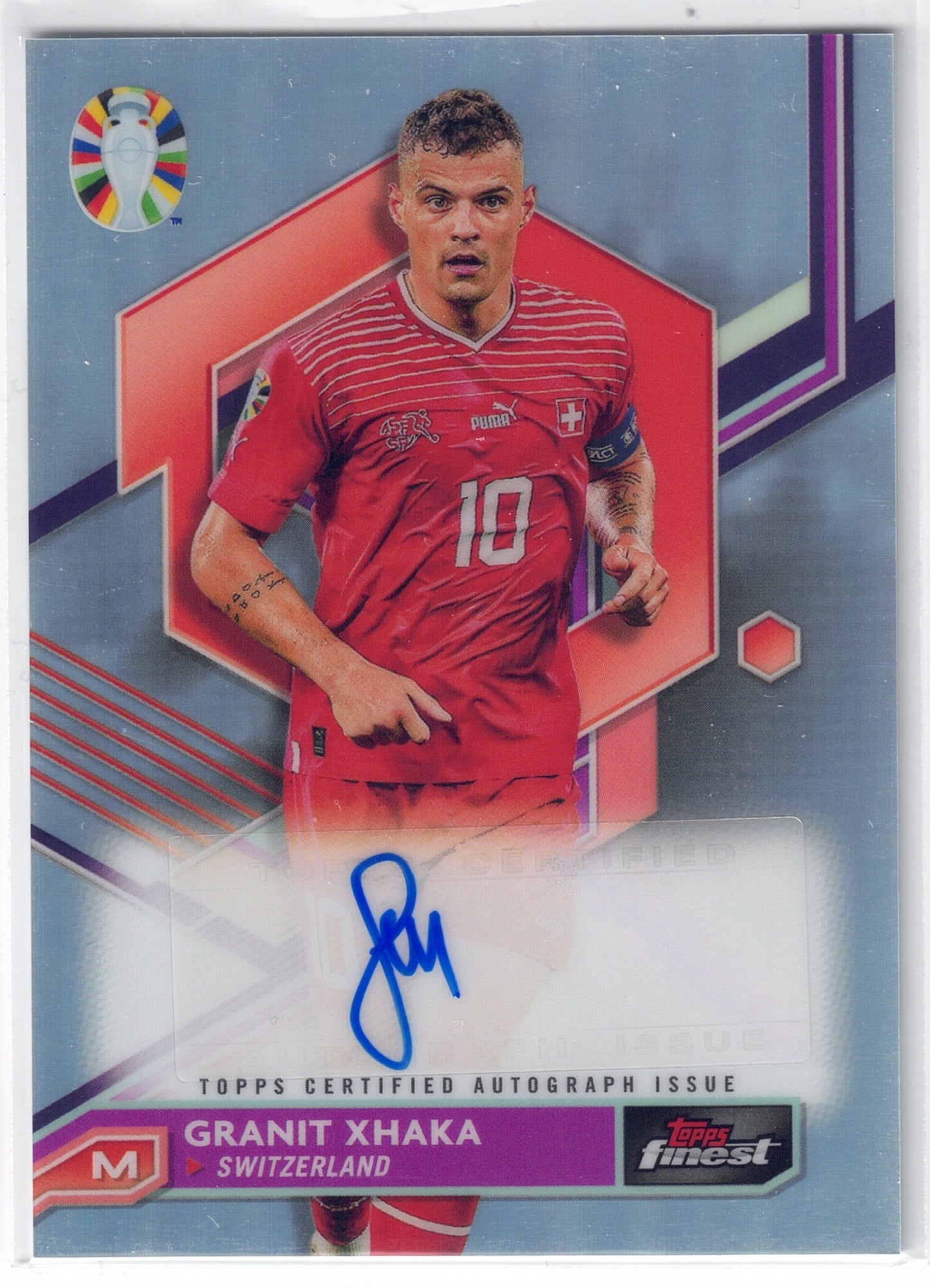 2023 Topps Finest Road to UEFA EURO 2024 Granit Xhaka auto