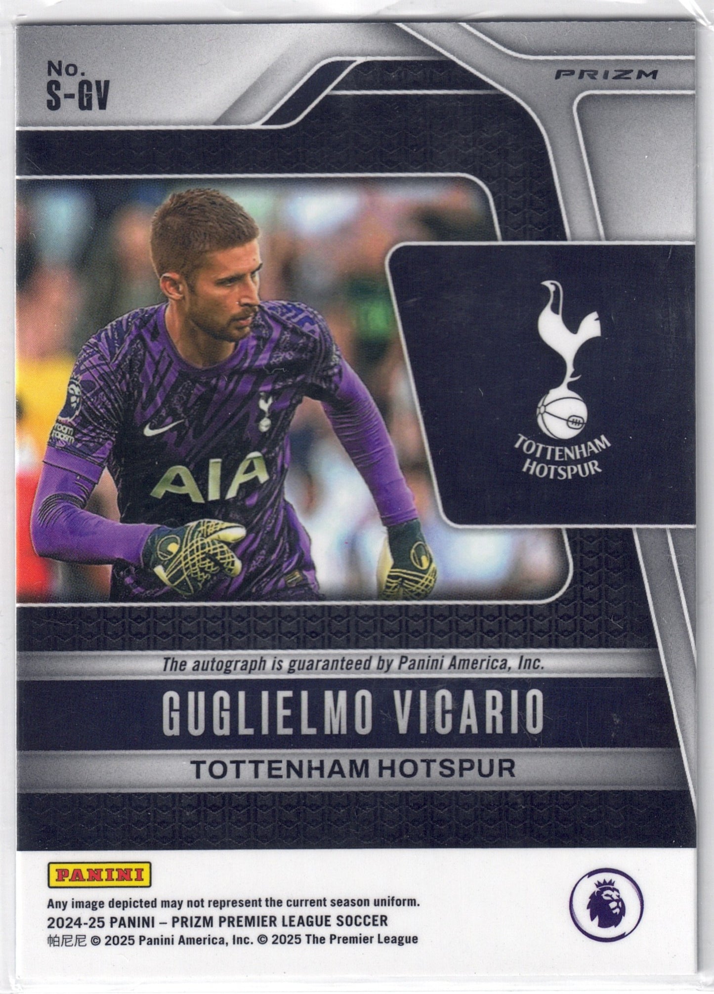 2024-25 Prizm Premier League Guglielmo Vicario auto-back
