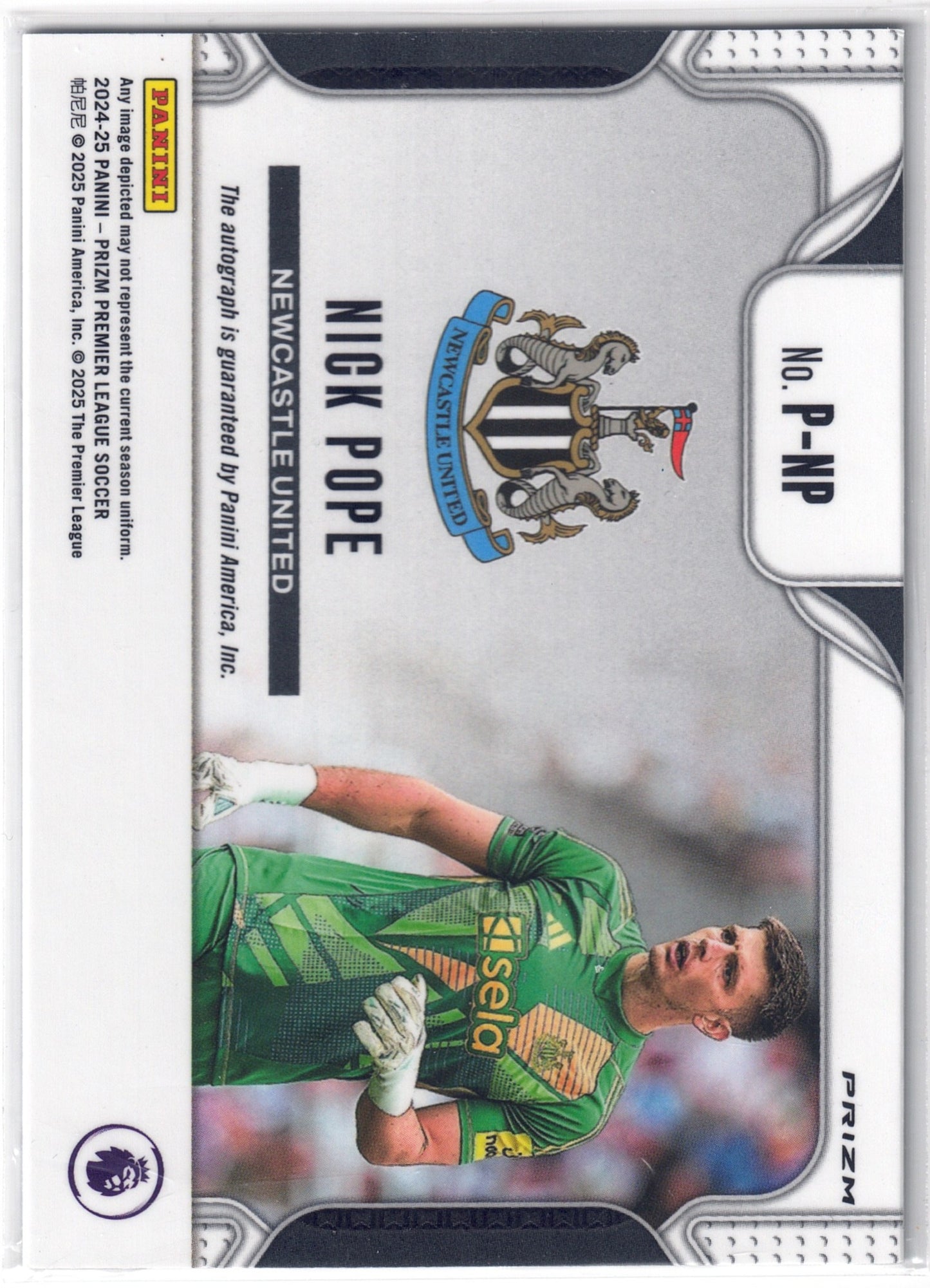 2024-25 Prizm Premier League Nick Pope auto-back