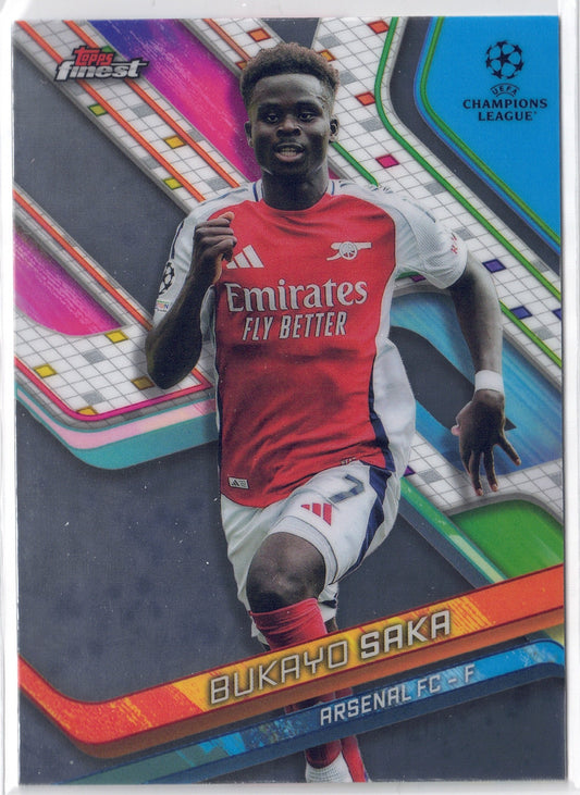 2024-25 Topps Finest #077 Bukayo Saka