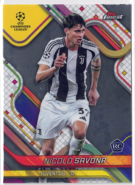 2024-25 Topps Finest #129 Nicolo Savona RC