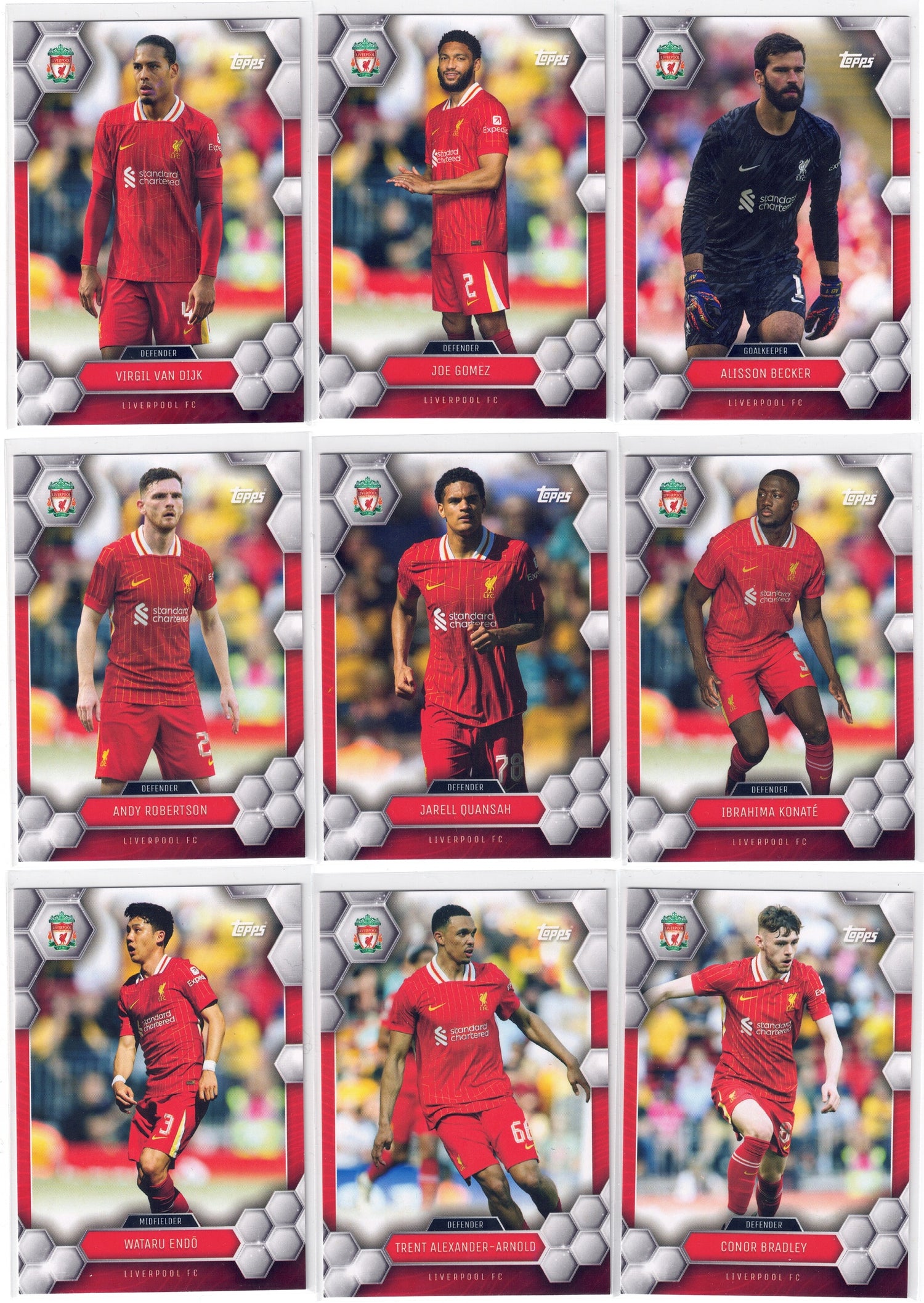 2024-25 Topps Liverpool Fan Set - #01-09