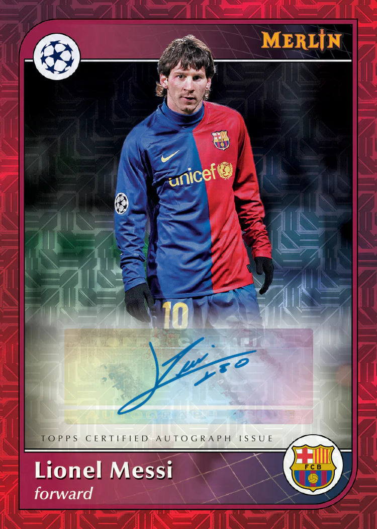 2024-25 Topps Merlin UCC Messi auto