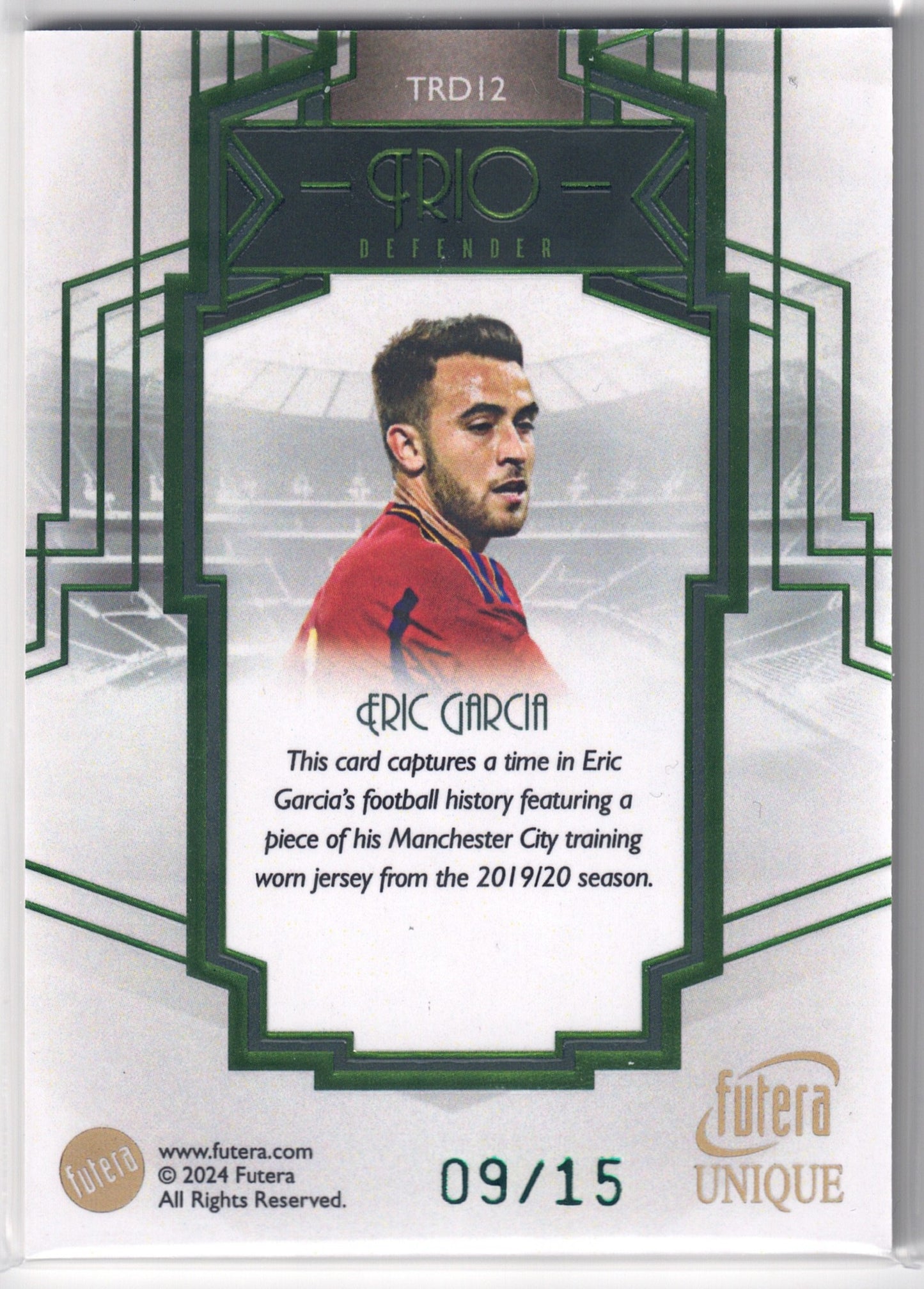 2024 Futera Unique Eric Garcia patch-back