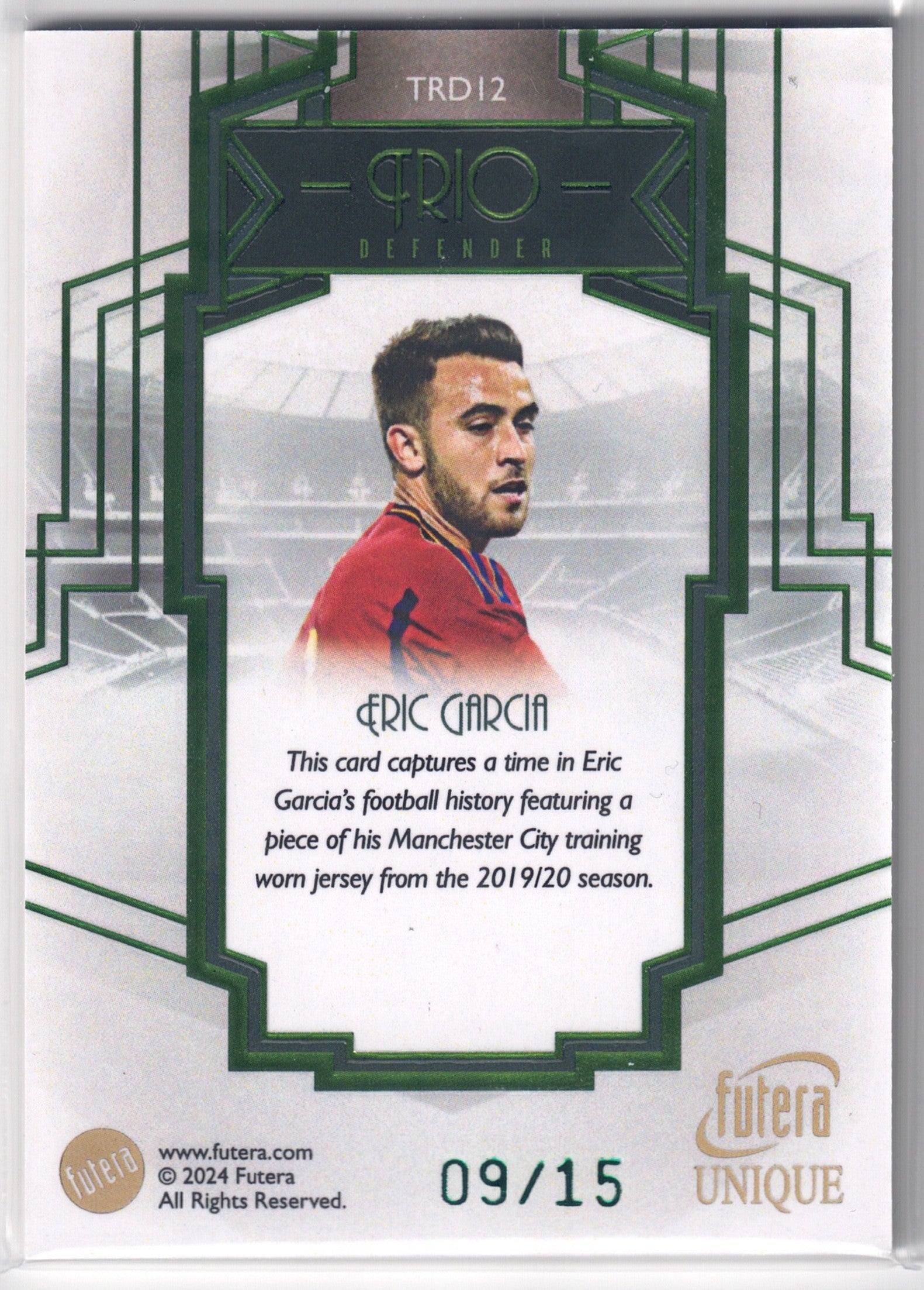 2024 Futera Unique Eric Garcia patch-back