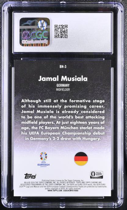 2024 Topps Chrome UEFA Euro #BN-3 Jamal Musiala Berlin at Night-back