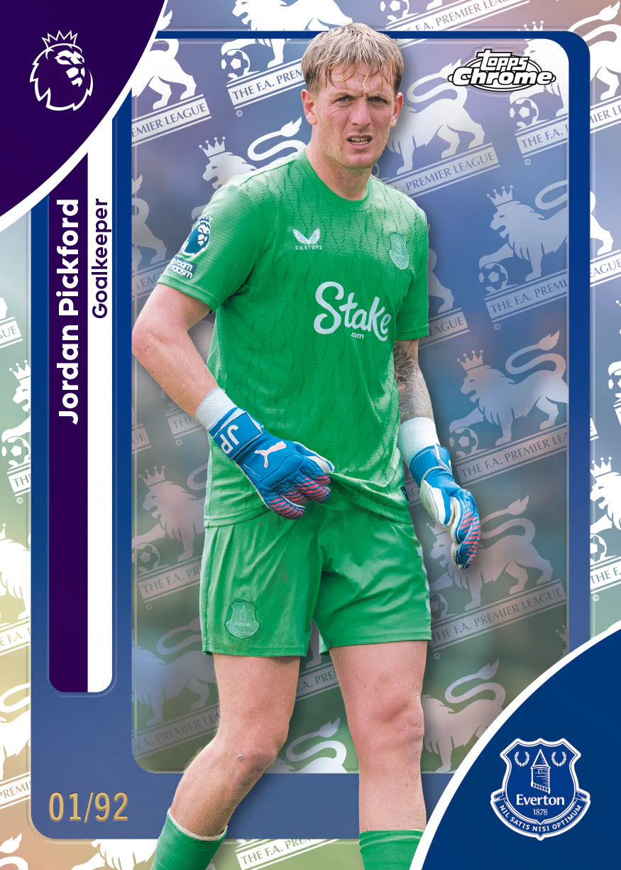 2025-26 Topps Chrome Premier League Pickford promo