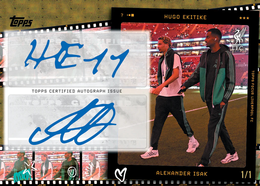 2025-26 Topps Focus Liverpool Ekitike Isak auto