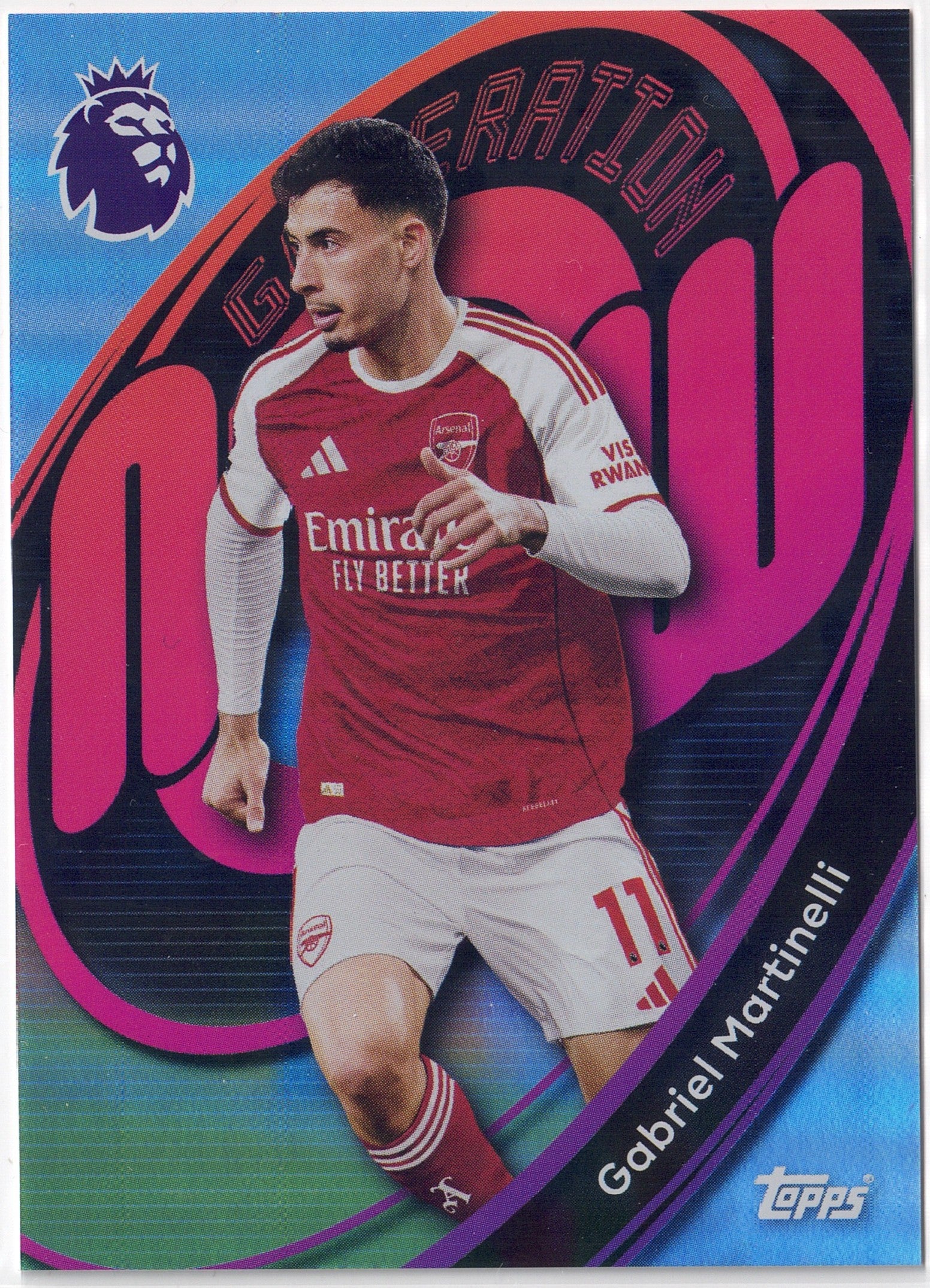 2025-26 Topps Premier League #016 Gabriel Martinelli Generation Now