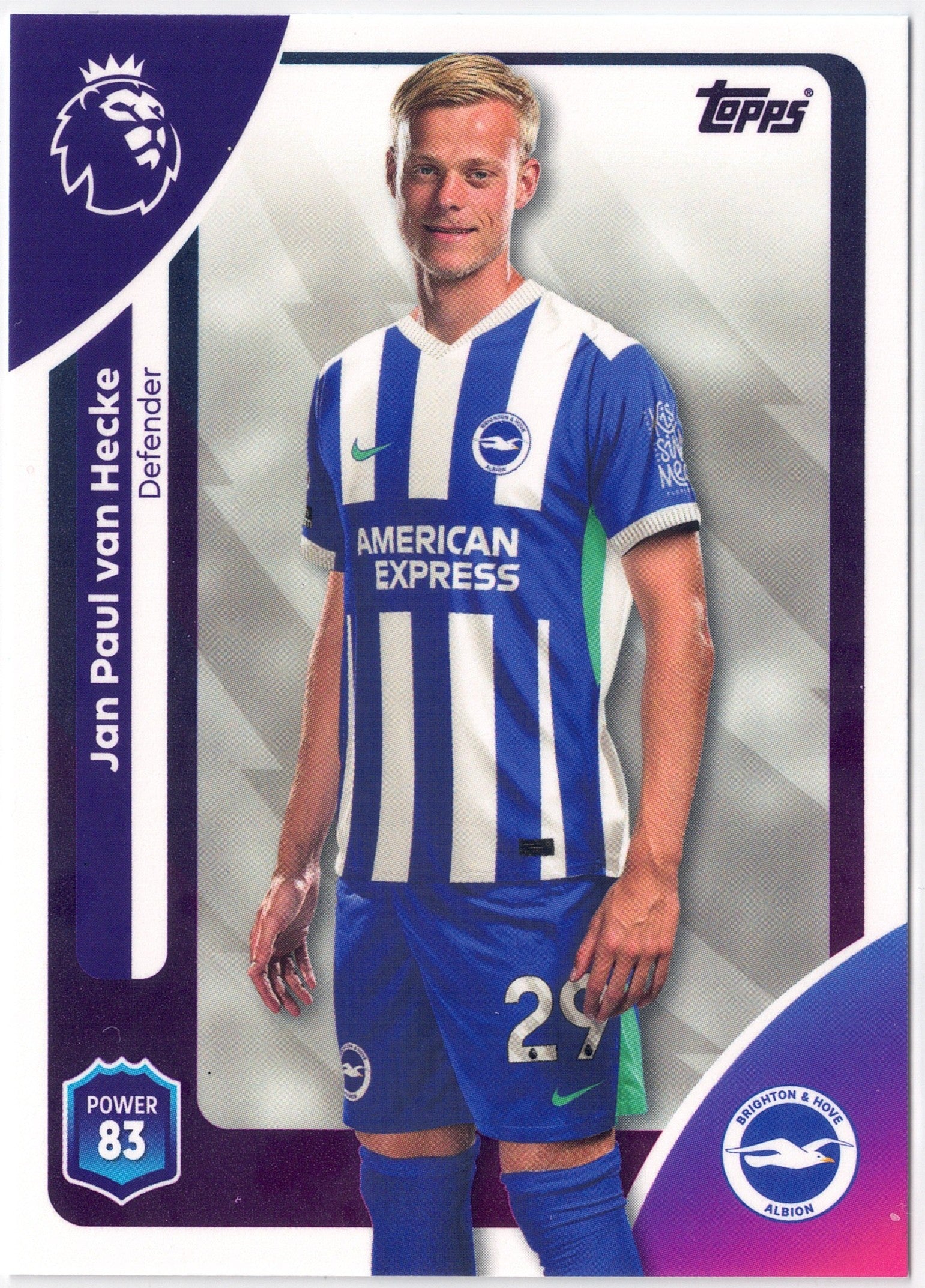 2025-26 Topps Premier League #075 Jan Paul van Hecke