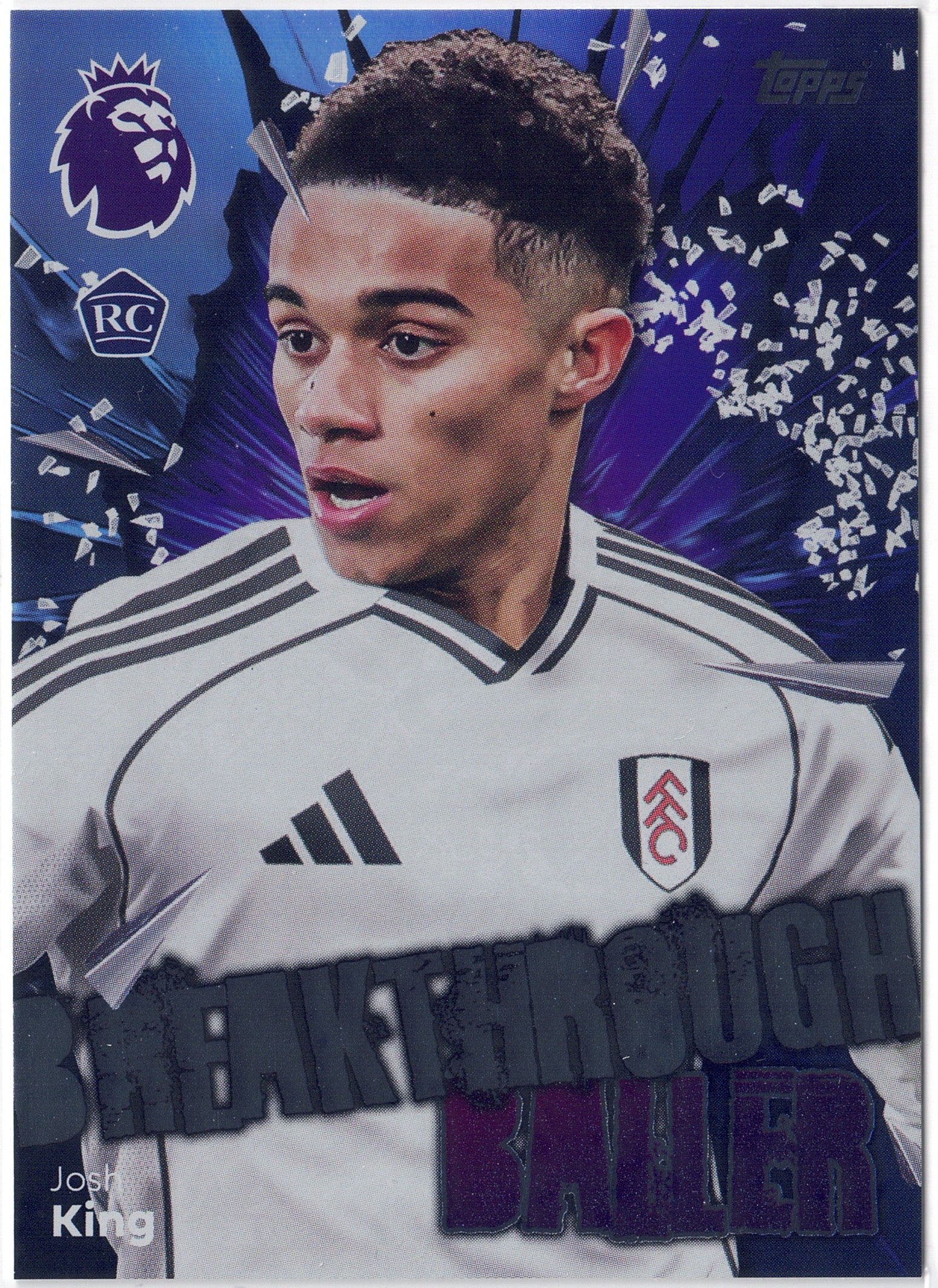 2025-26 Topps Premier League #162 Josh King RC Breakthrough Baller