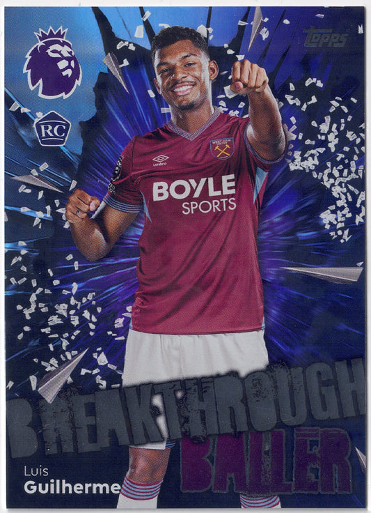2025-26 Topps Premier League #288 Luis Guilherme RC Breakthrough Baller