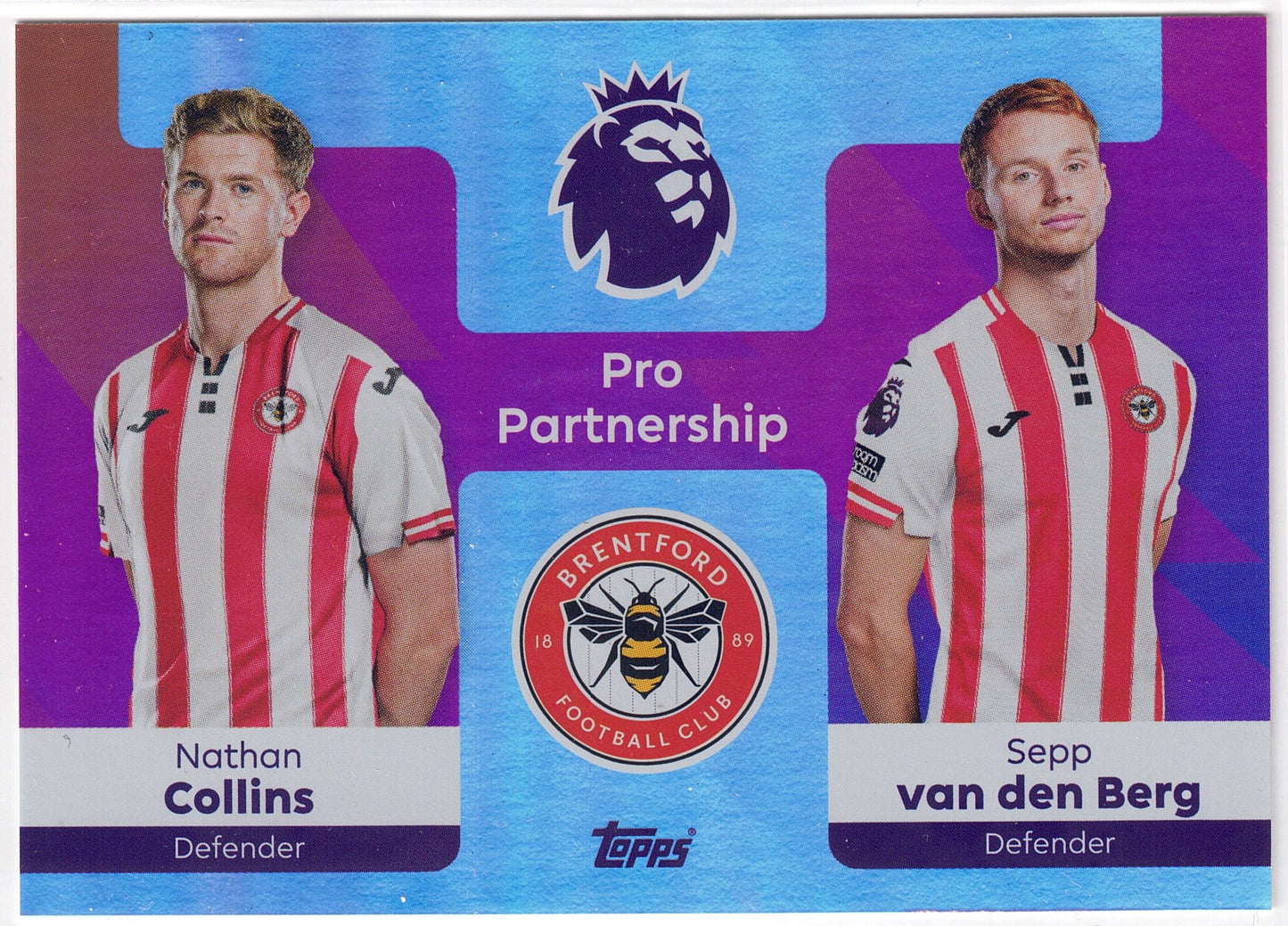 2025-26 Topps Premier League #364 Collins & van den Berg Pro Partnership