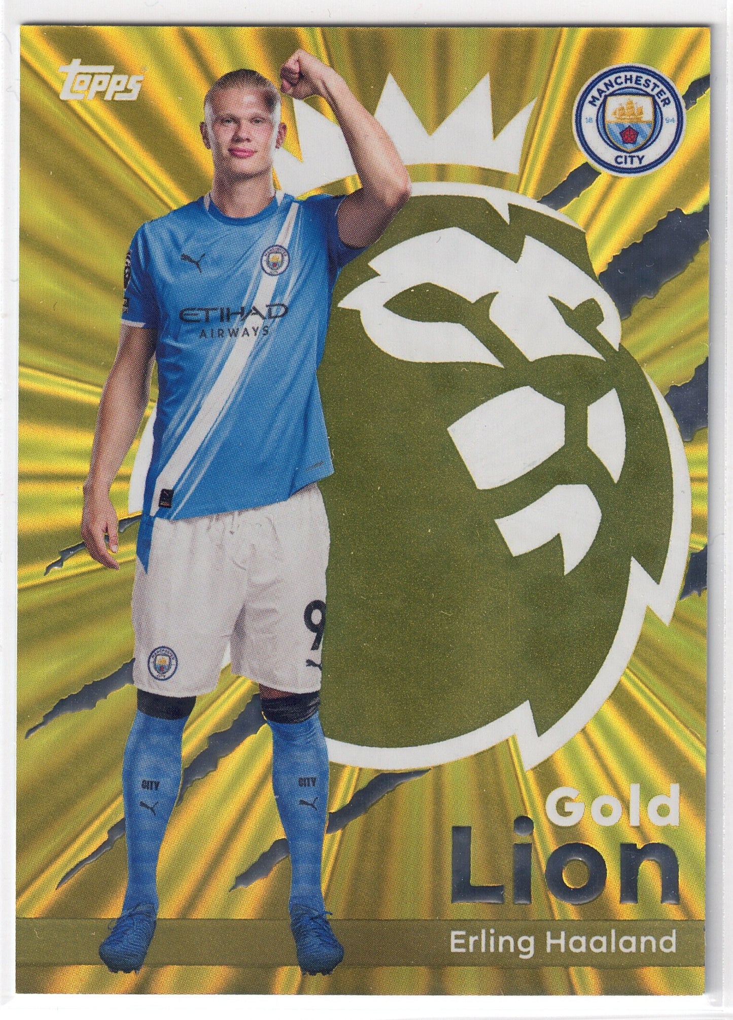 2025-26 Topps Premier League #GL12 Erling Haaland Gold Lion